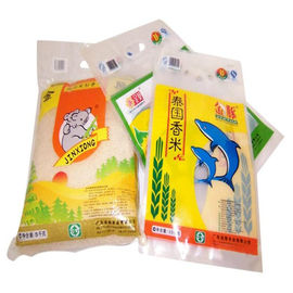 10kg With Die Cut Food Packaging Plastic Rice Bag / Rice Packing Bag