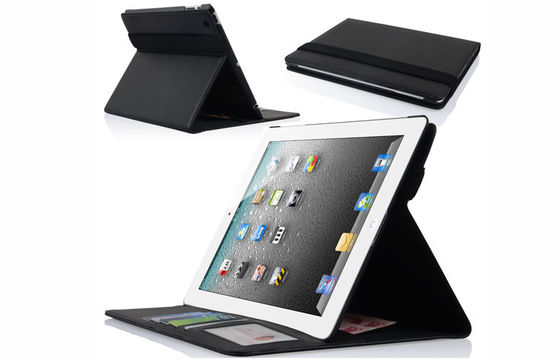 Случай кожи ПК таблетки ipad2/ipad3/ipad4 типа бумажника с 7 карточками/шлицами денег