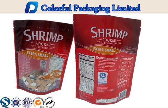 Цветастые морепродукты топления OEM стоят вверх мешок упаковывая с окном